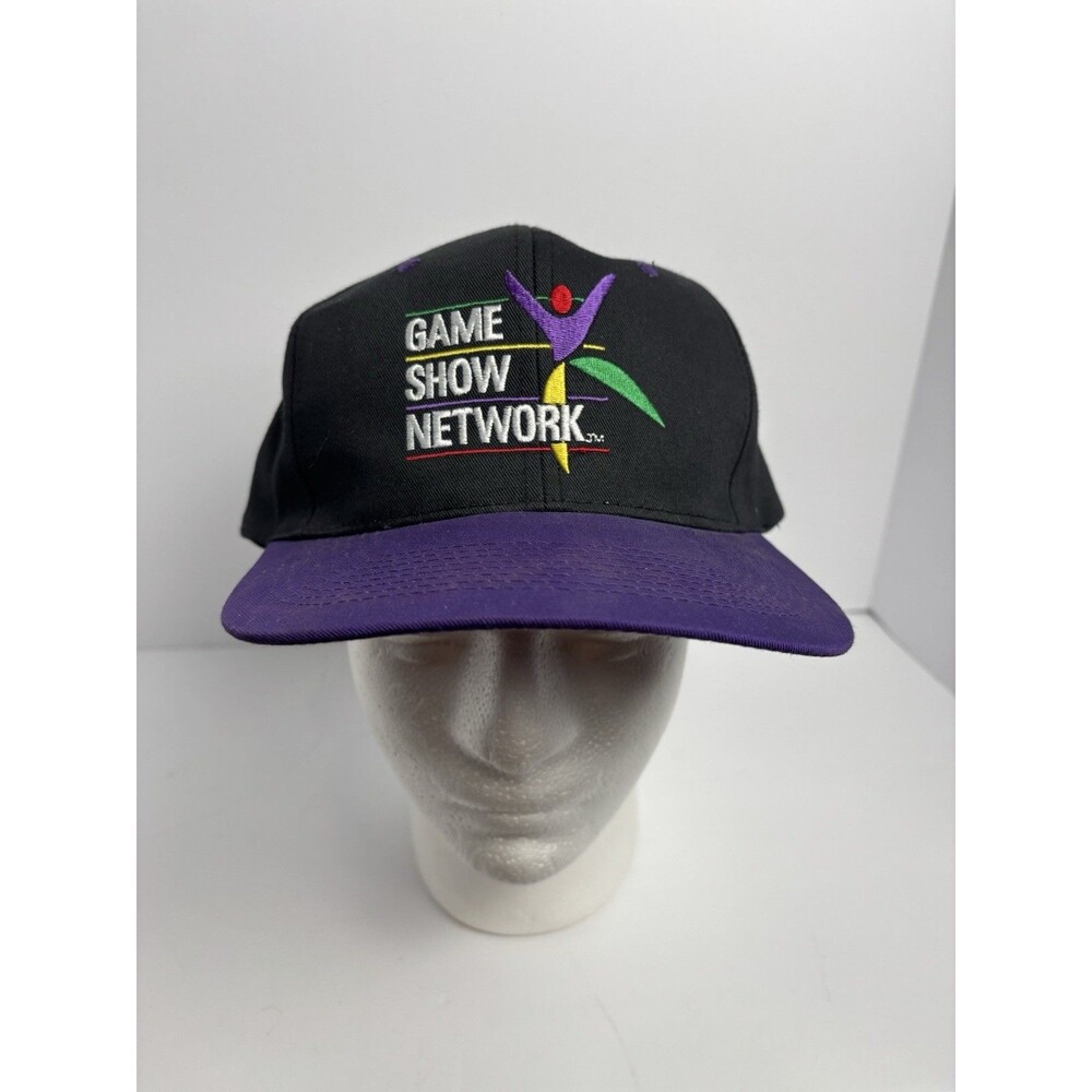 Vintage Game Show Network Black Purple Logo Hat 90s Rare